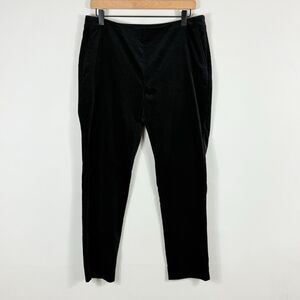 J. Jill‎ Black Velvet Velveteen Side Zipper Pockets Pants Women's 10 Petite